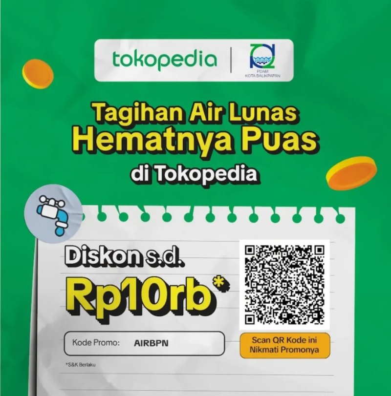 Tagihan Air Lunas Hematnya Puas di Tokopedia