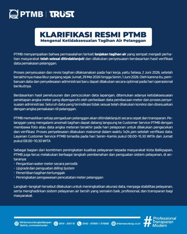 KLARIFIKASI RESMI PTMB