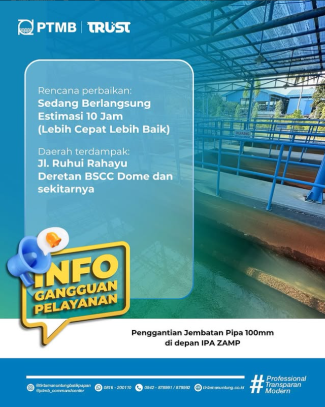 Penggantian Jembatan Pipa 100mm di depan IPA ZAMP