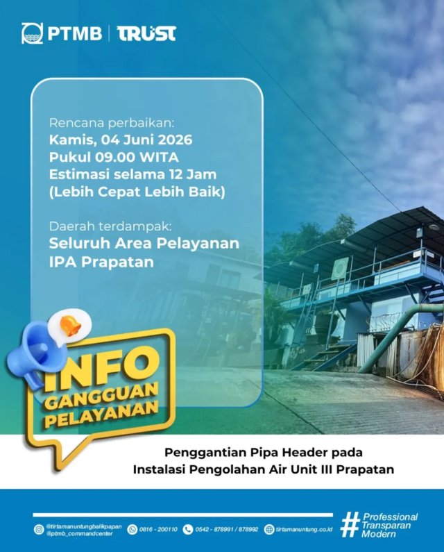 Rencana Perbaikan Penggantian Pipa Header pada Instalasi Pengolahan Air Unit III Prapatan