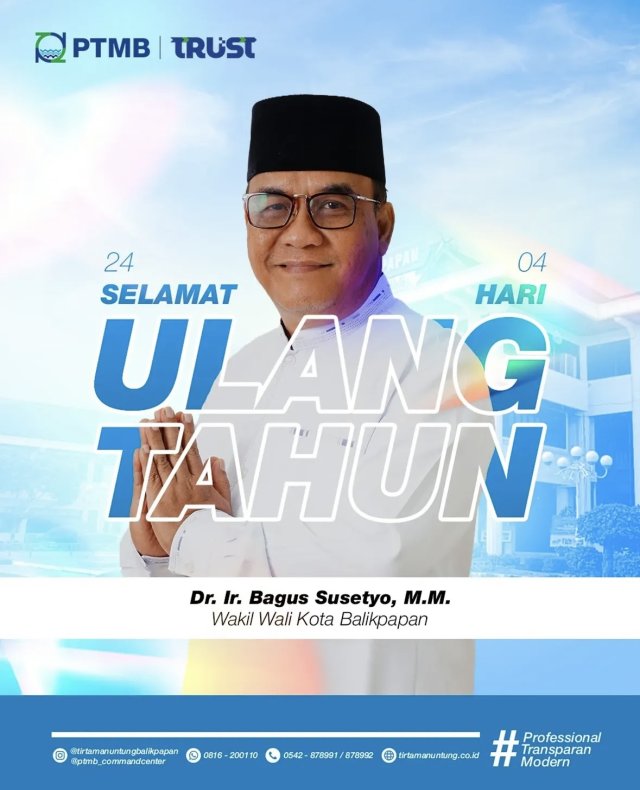 Selamat Ulang Tahun kepada Wakil Wali Kota Balikpapan!