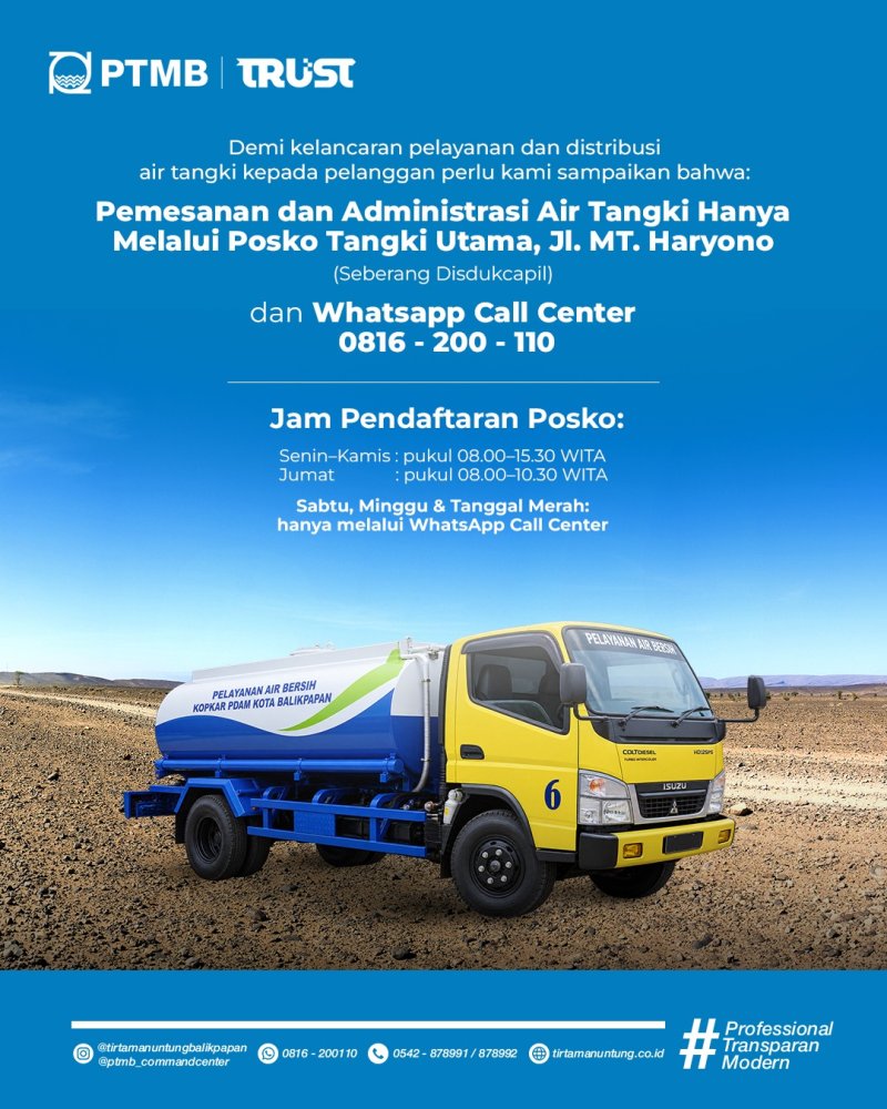 Pemesanan dan Administrasi Air Tangki