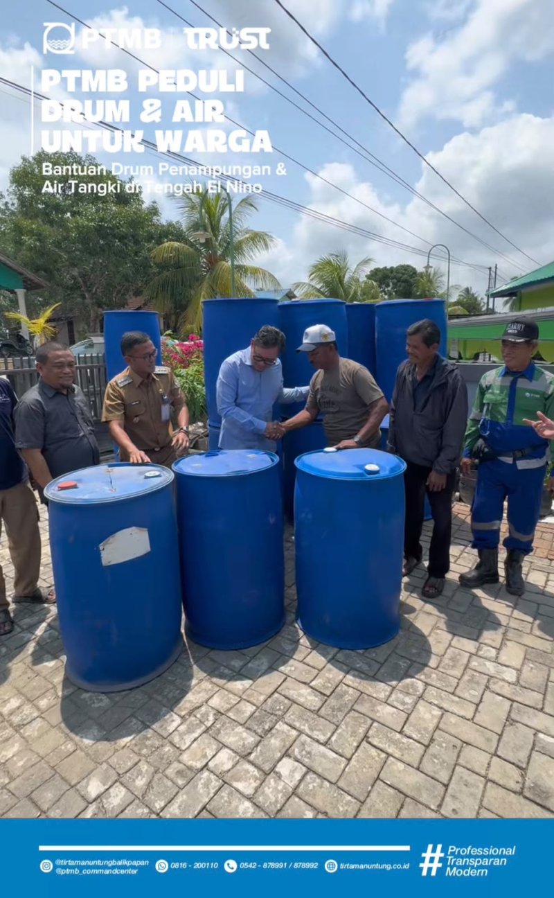Bantuan Drum Penampungan & Air Tangki di Tengah El Nino